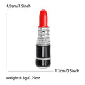 Red Lipstick Brooch With Crystal Band in Gold or Silver Tone view 6