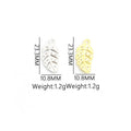 Polished Gold Silver Leaf Alloy Charms in 8 Styles view 2