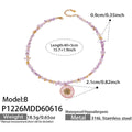 Amethyst Chip Necklace Resin Dried Flower Pendant Two Models view 7