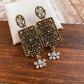 Filigree Rectangle Drop Earrings in Two Colors Statement Jewelry view 6