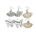 Acrylic Calligraphy Butterfly and Fan Earrings 3 Styles view 5