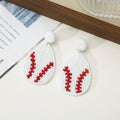Seed Bead Baseball Drop Earrings Round And Teardrop Styles view 7