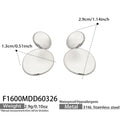 Double Disc Drop Earrings in Gold and Silver Tone Finishes view 7