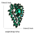 Teardrop Crystal Spray Brooch with Faceted Stones for Jackets and Scarves view 6