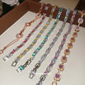 Baguette Flower Crystal Bracelets Multicolor Six Styles view 2