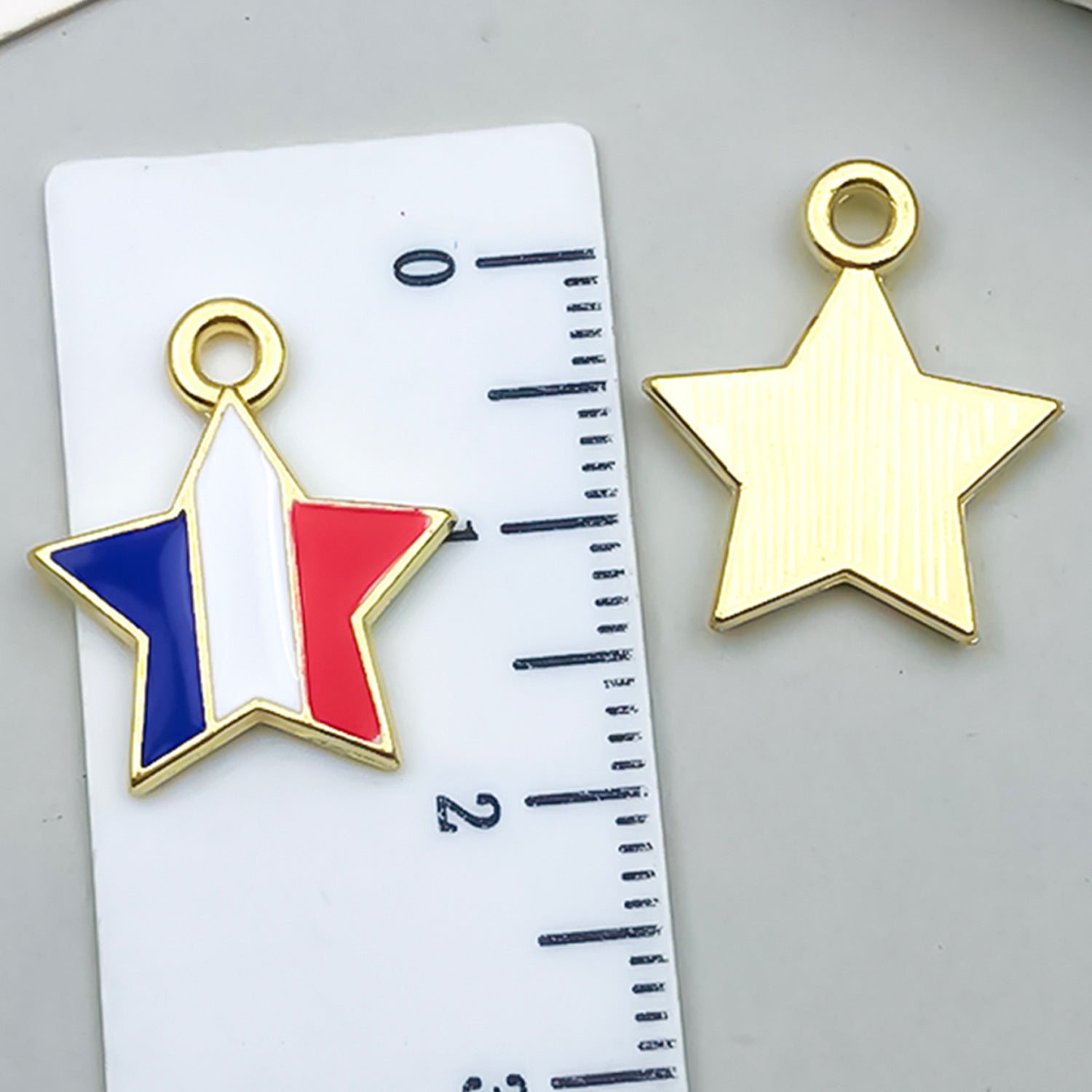 Enamel Iron American Flag Charm Pendant for DIY Independence Day Earrings Necklace Keychain