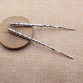Antique Silver Vine Textured Metal Hair Stick Accessory view 2