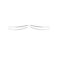 Gold Minimal Curved Threader Earrings Polished Metal Jewelry view 5
