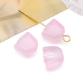 Translucent Glass Tulip Flower and Leaf Beads in Ten Colors view 12