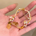 Purple Gray Or Amber Resin Cat And Star Braided Cord Bracelet view 7