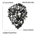 Heart Crystal Filigree Brooch in Twelve Colors for Jackets Scarves and Lapels view 8