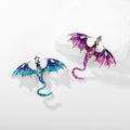 Pink Purple Winged Dragon Crystal Enamel Eight Designs Metal Brooch Pin view 3