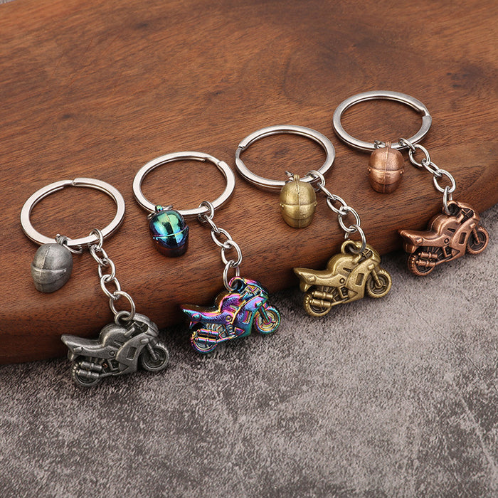 Alloy Motorcycle Model Keychain Bag Charm Car Key Accessory