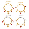 Colorful Fruit Pepper and Sun Charm Bracelets in Five Styles view 5