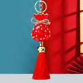 Jelly Heart Fortune Bag Keychains in Five Colors with Matching Tassels view 4