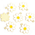 Eight Petal Daisy Enamel Charms in Three Pastel Colors view 6