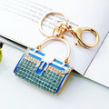 Crystal Striped Mini Handbag Keychains in Three Colors plus Assorted view 2