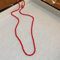 Red Faceted Crystal Bead Choker Necklace Gold Clasp view 6
