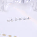 Six Pair Clear Look Geometric Small Stud Earring Card view 2