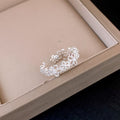 Silver Openwork Flower Bow Lace Open Rings 4 Styles view 1