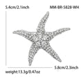Crystal Starfish Brooch Pink Blue and Clear Gradient view 8