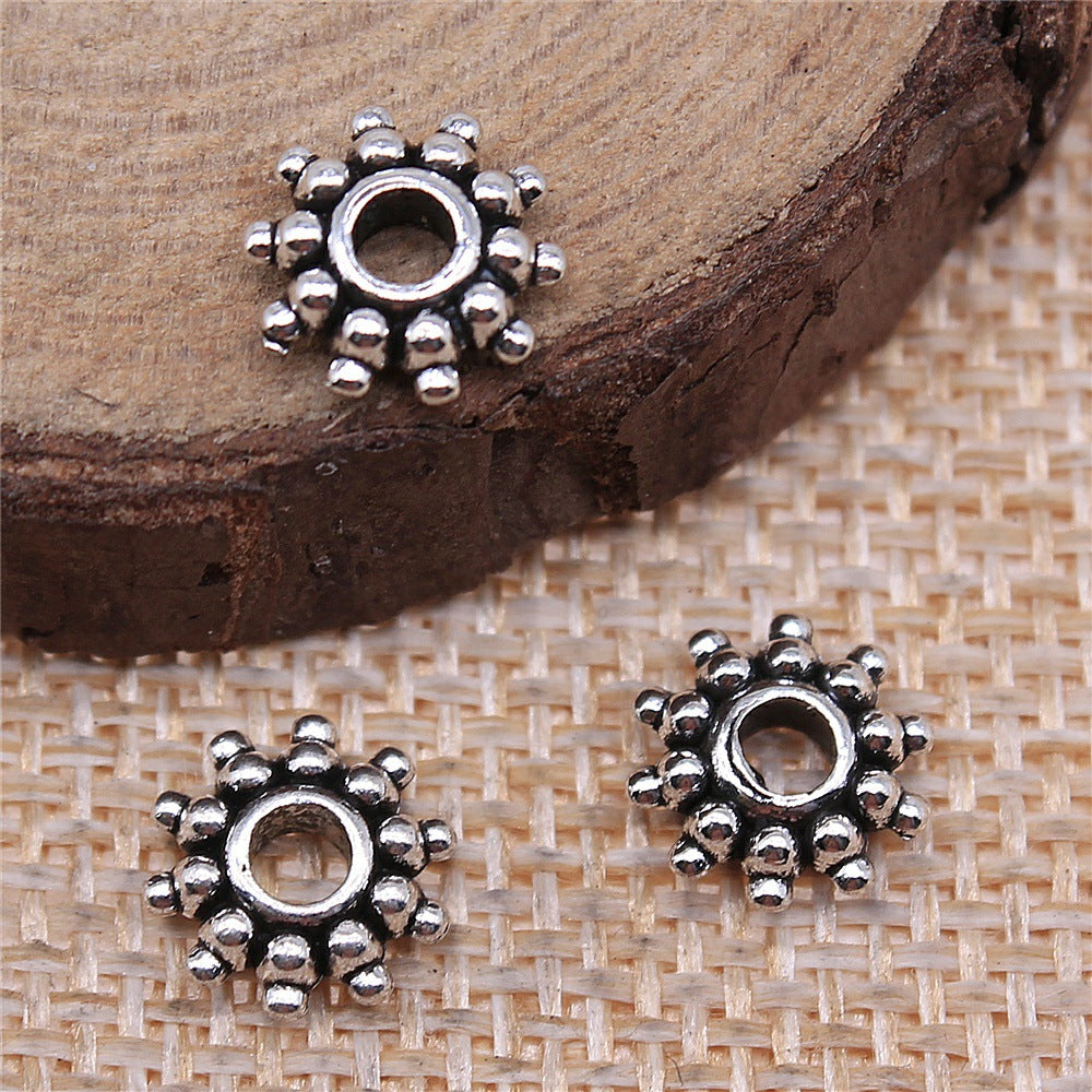 9x9mm 0.5g Multicolor Zinc Alloy Round Spacer Beads and Washer Beads for Bracelet Necklace DIY