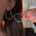 Geometric Hoop Earring Collection in Gold and Silver Tone view 3