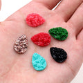 Textured Glitter Teardrop Resin Cabochons in Two Sizes view 4
