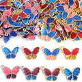 Enamel-Look Gold Silver Butterfly Alloy Charms in 10 Styles view 5