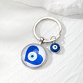 Evil Eye Glass Cabochon Keychain 8 Color Eye Styles view 10
