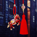 Crystal Horse Rearview Mirror Tassel Car Ornaments in Five Options view 4