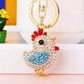 Jeweled Chick Keychains in Three Colors with Braided Wrist Loops view 6
