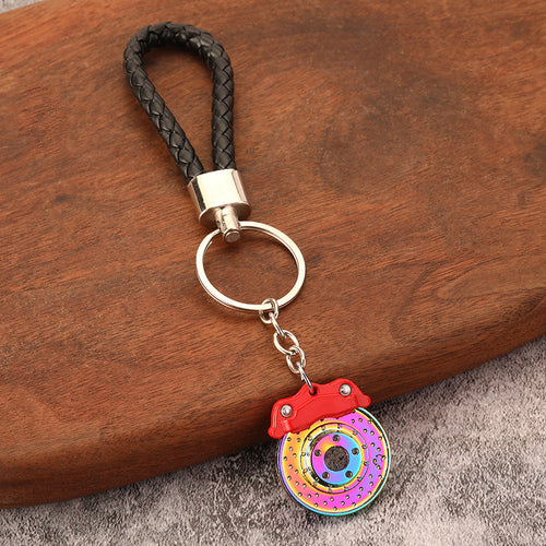 Brake Disc Wheel Hub Caliper Metal Keychain Car Accessory Gift