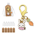 Gold Tone White Bunny Egg and Carrot Lobster Clasp Charm view 1