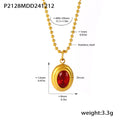 Gold Ball Chain Teardrop Zircon Pendant Necklace Color Combos view 8