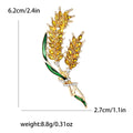 Double Wheat Sheaf Brooch in Five Enamel Color Layouts view 9