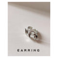 Silver Tone Abstract Twisted Open Adjustable Statement Ring view 3