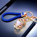 Jeweled Beetle Car Keychains in Five Colors with Braided and Clasp Free Loops view 11