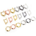 Hinged Hoop Earring Findings in Four Metal Finishes view 1