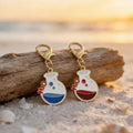 H2O Flask Chemistry Enamel Charm Keychain Two Colors view 4