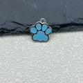 Enamel Paw Print Charm Pendant Silver Tone Five Colors view 3