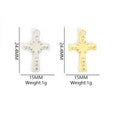Crystal-Accented Gold Silver Cross Alloy Hanging Charms in 2 Styles view 2