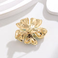 Aqua White Flower Pearl Look Two Designs Metal Brooch Pin view 3