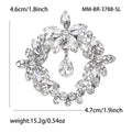 Crystal Wreath Brooch with Teardrop Center in Five Colors view 9