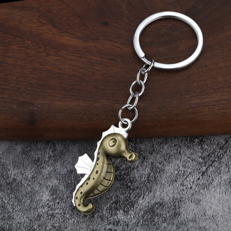 Creative Seahorse Zinc Alloy Keychain Bag Charm Gift