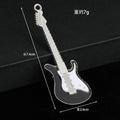 Enamel Electric Guitar Charm Pendants Silver-Tone Frame Six Colors view 3