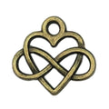 Gold-Tone Heart Metal Charms with 26 Listed Options view 11