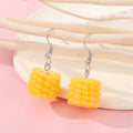 Novelty Food and Vegetable Resin Hook Earrings in Nine Designs view 8