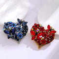 Red Gold Tone Butterfly Crystal Two Designs Metal Brooch Pin view 4