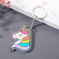 Silver Tone Printed Acrylic Character Split Ring Keychains view 3